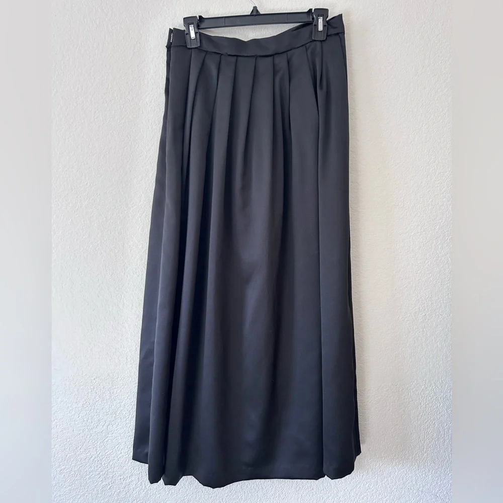 J.R. Nights by Caliendo‎ Vintage Satin Pleated Maxi Skirt SZ 4